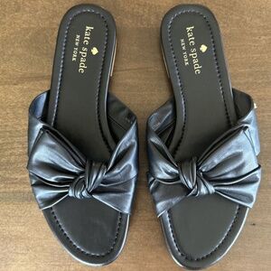 KATE SPADE NEW YORK Marcella Slide Sandal Black Women's Size 8.5 Retail $148